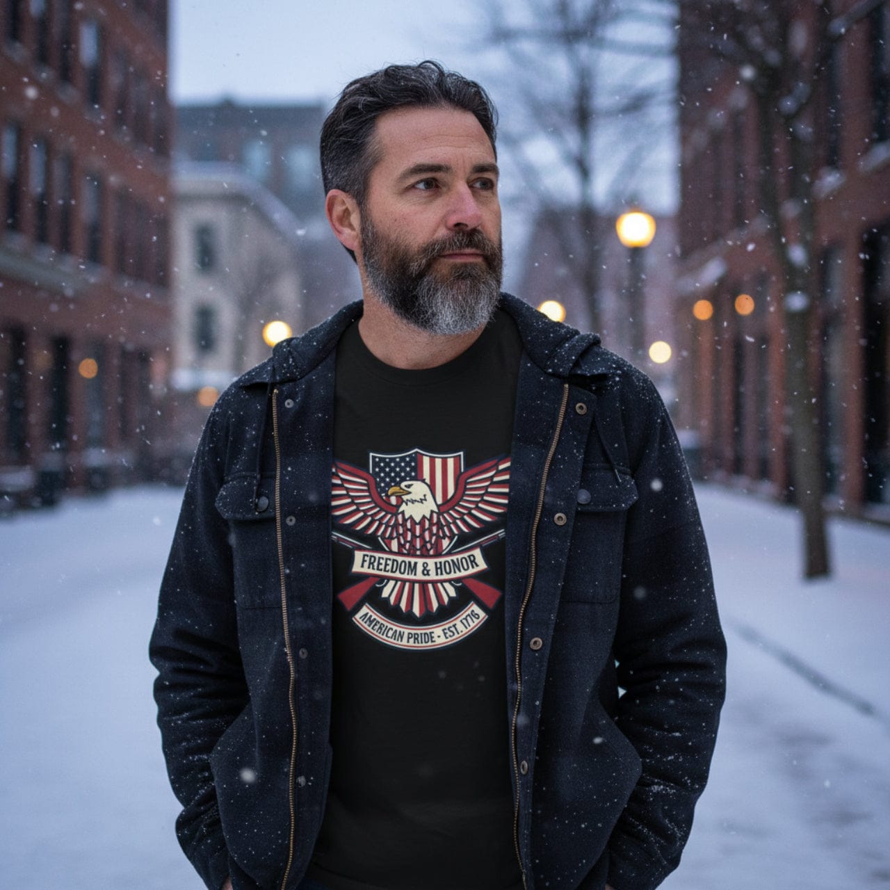 T-Shirt Freedom & Honor | American Pride Est 1776 | Softstyle Tee