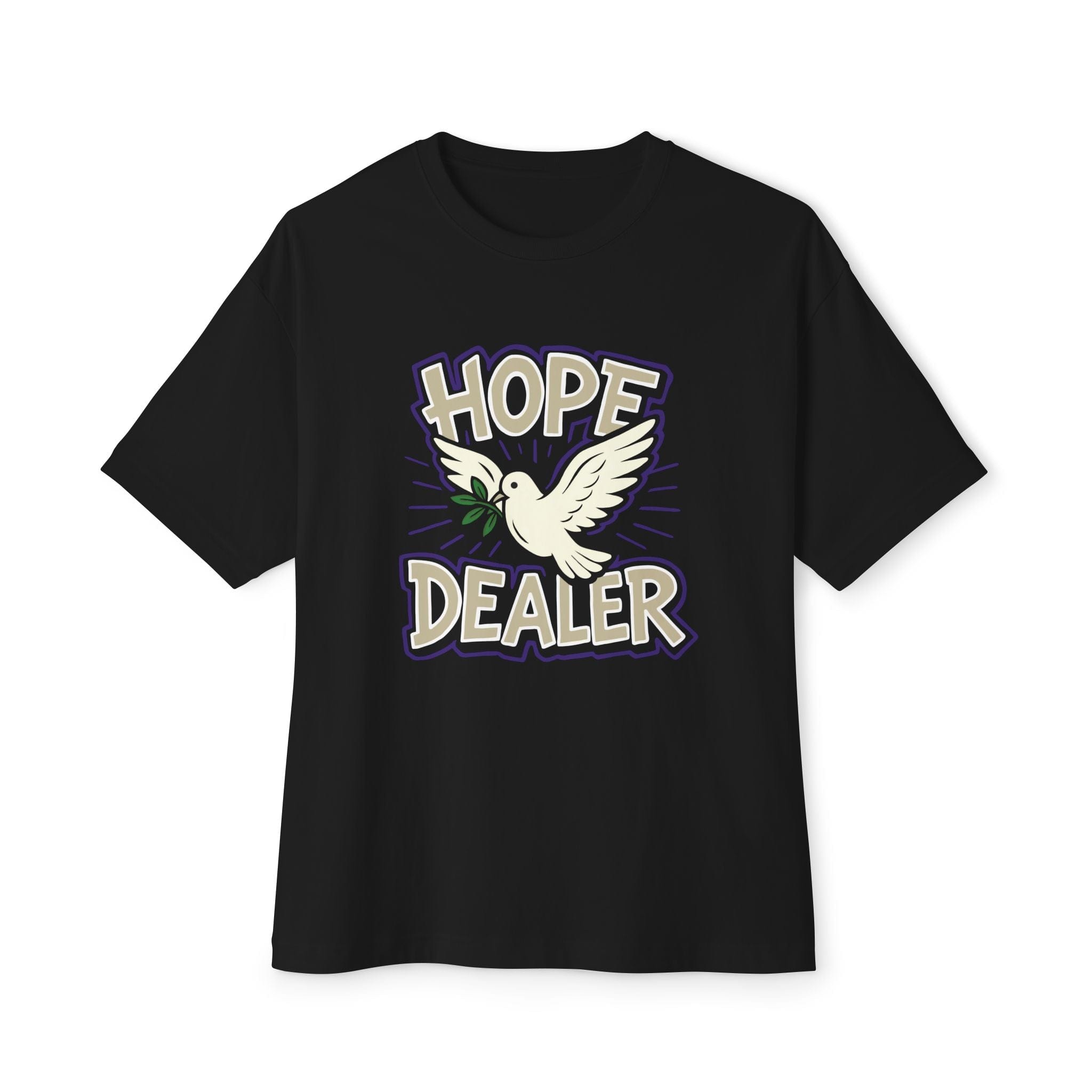 T-Shirt Hope Dealer | Witty Christian Dove T Shirt | Oversized Boxy Tee