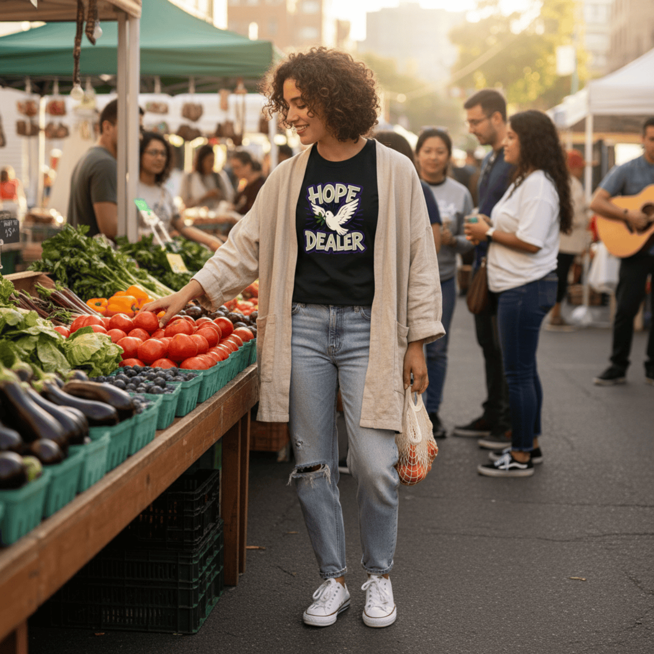 T-Shirt Hope Dealer | Witty Christian Dove T Shirt | Oversized Boxy Tee