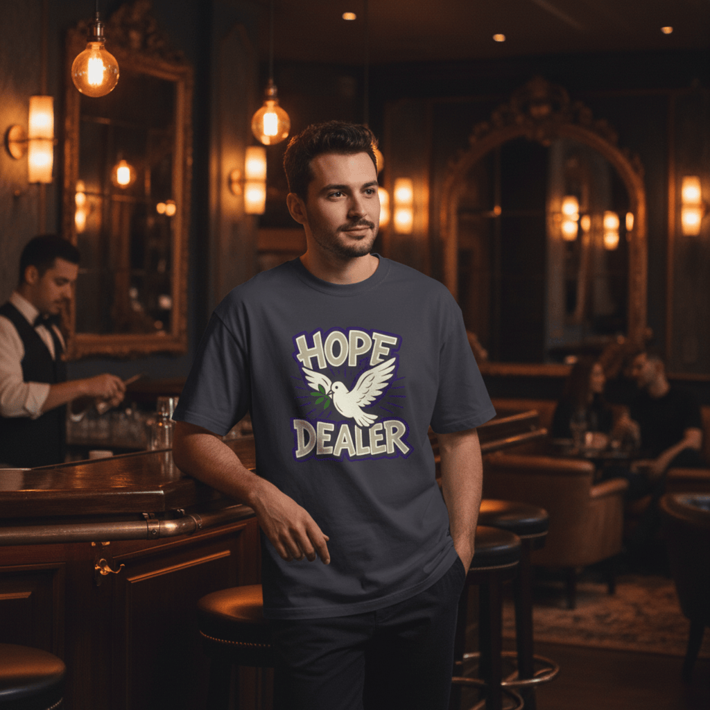 T-Shirt Hope Dealer | Witty Christian Dove T Shirt | Oversized Boxy Tee