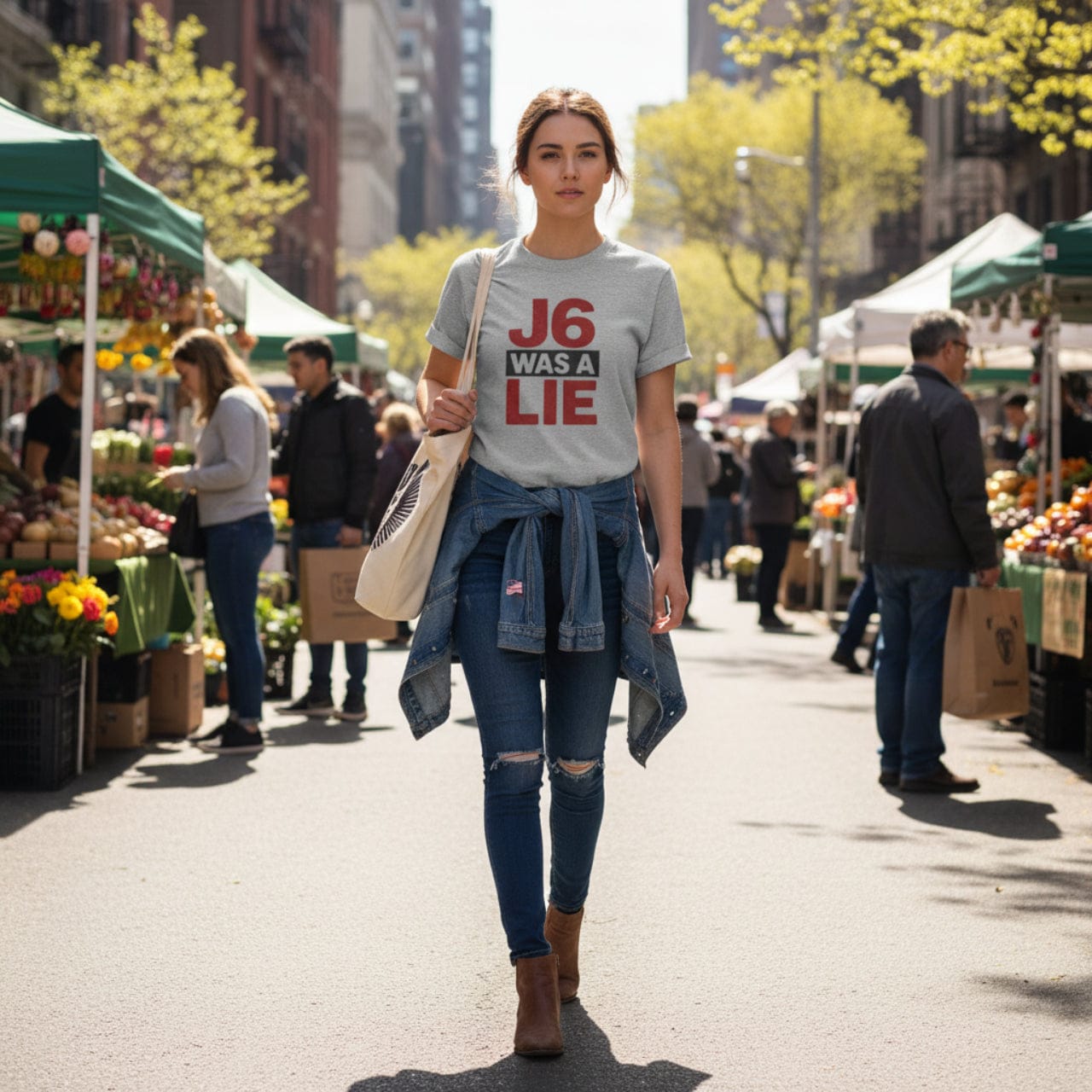 T-Shirt J6 Was a Lie | January 6th Narrative Breaker | Premium Cotton Classic Tee