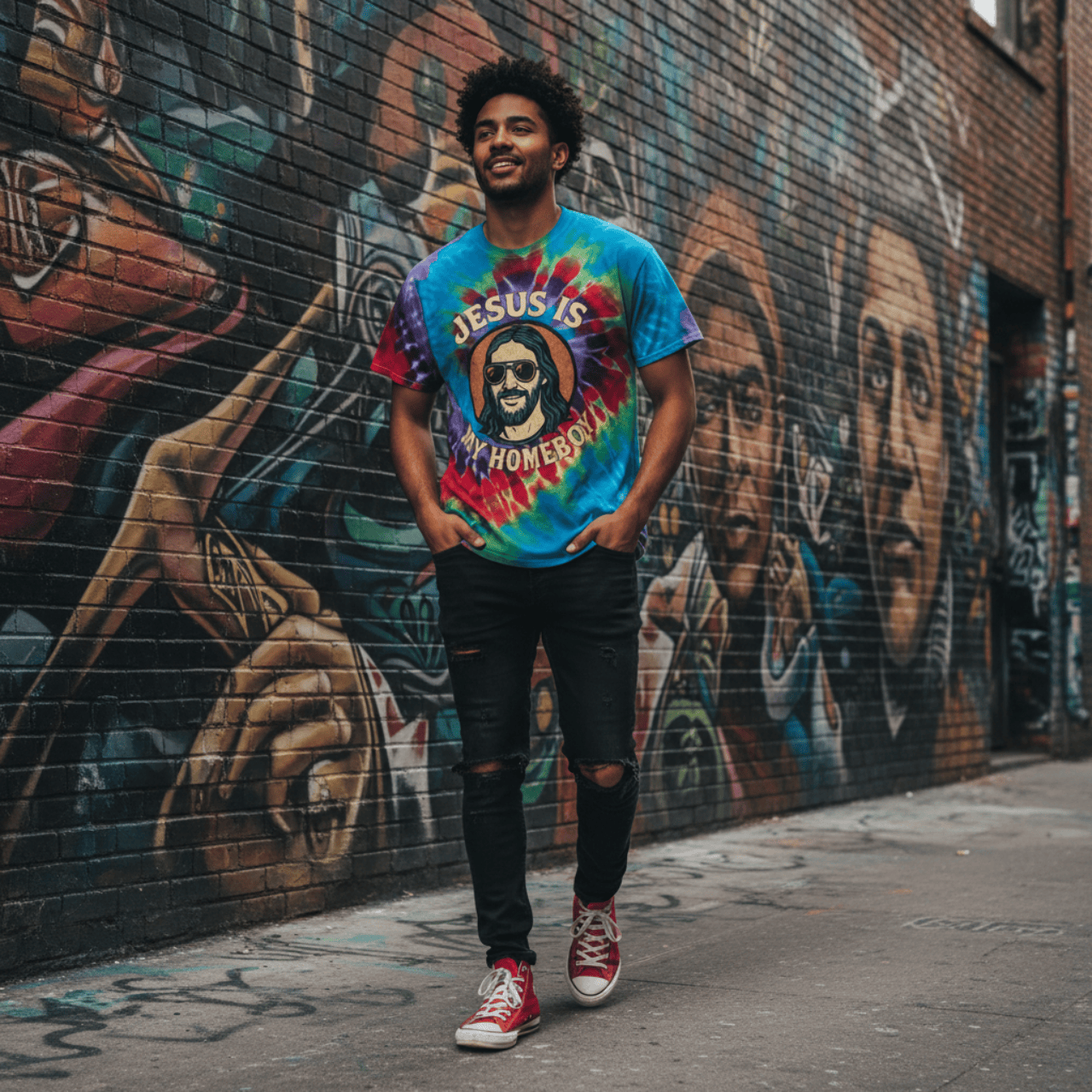 T-Shirt Jesus is My Homeboy | Tie-Dye T Shirt | Graphic Tee