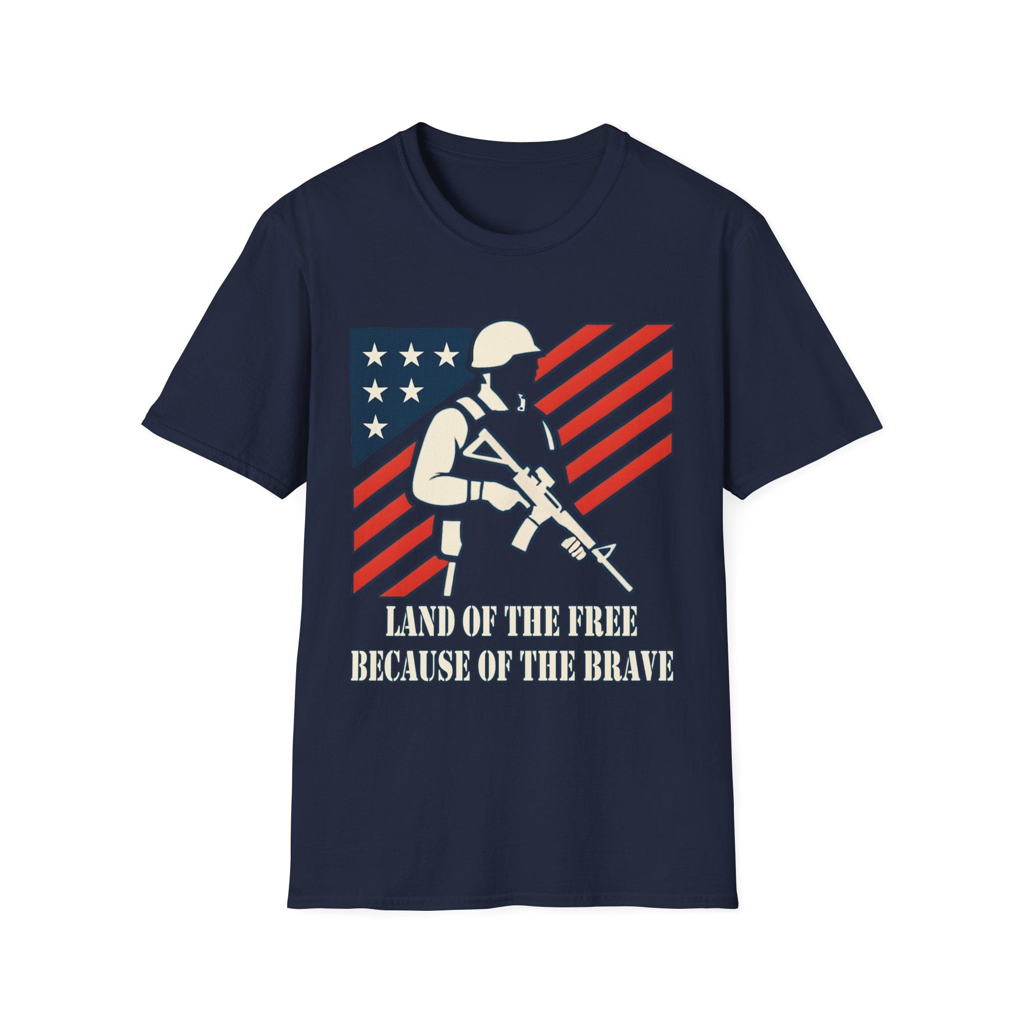 T-Shirt Land of the Free Because of the Brave | American Valor Edition | Graphic Tee