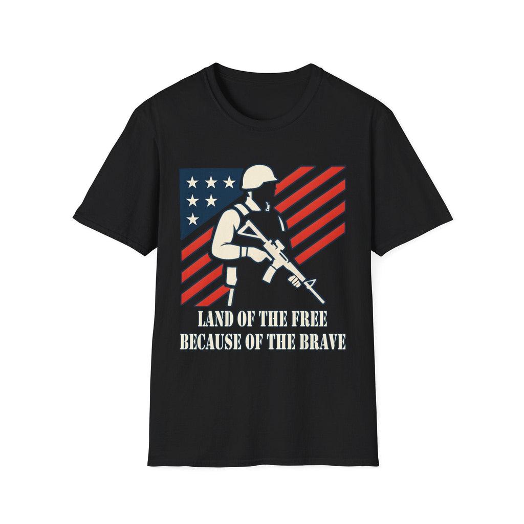 T-Shirt Land of the Free Because of the Brave | American Valor Edition | Graphic Tee