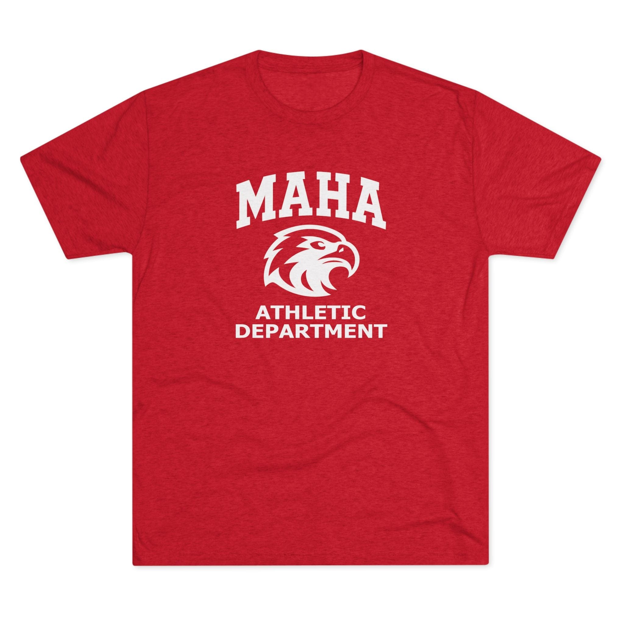 T-Shirt MAHA Athletic Department | Eagle Mascot Vintage Gym Uniform Inspired | Tri-Blend Performance Tee