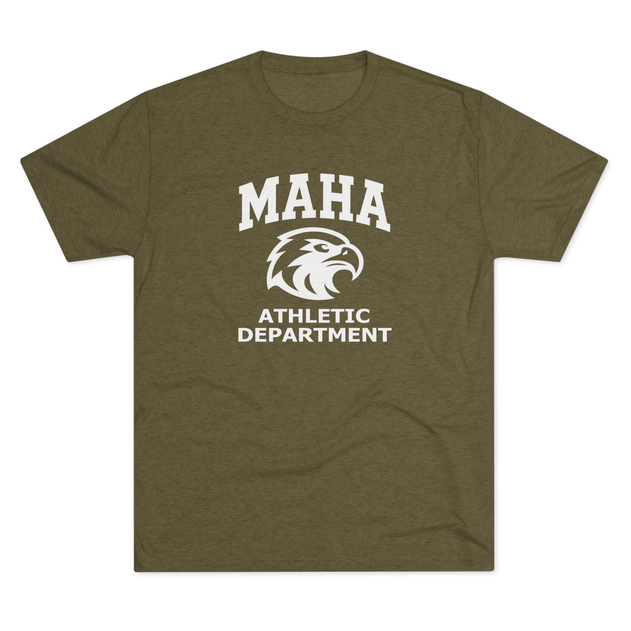 T-Shirt MAHA Athletic Department | Eagle Mascot Vintage Gym Uniform Inspired | Tri-Blend Performance Tee