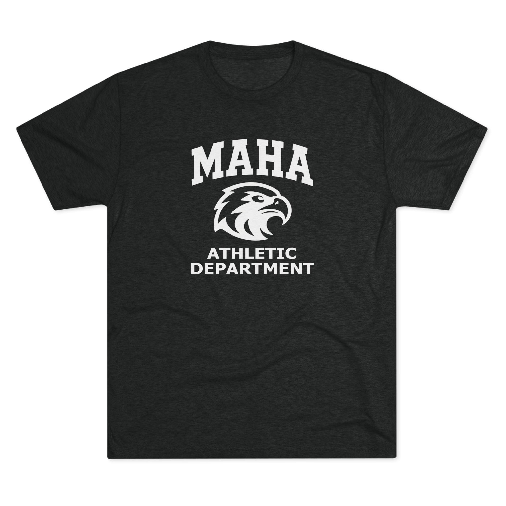 T-Shirt MAHA Athletic Department | Eagle Mascot Vintage Gym Uniform Inspired | Tri-Blend Performance Tee
