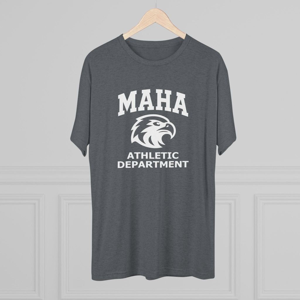 T-Shirt MAHA Athletic Department | Eagle Mascot Vintage Gym Uniform Inspired | Tri-Blend Performance Tee