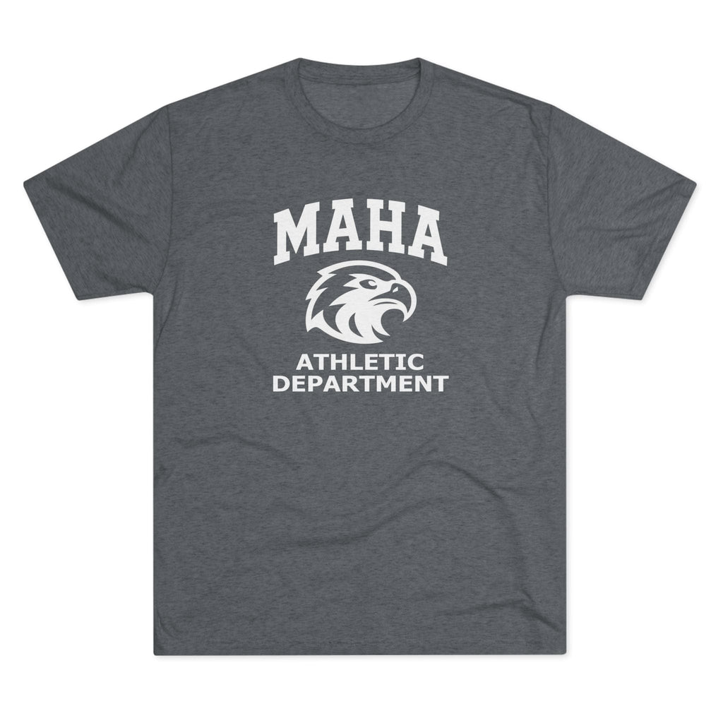 T-Shirt MAHA Athletic Department | Eagle Mascot Vintage Gym Uniform Inspired | Tri-Blend Performance Tee