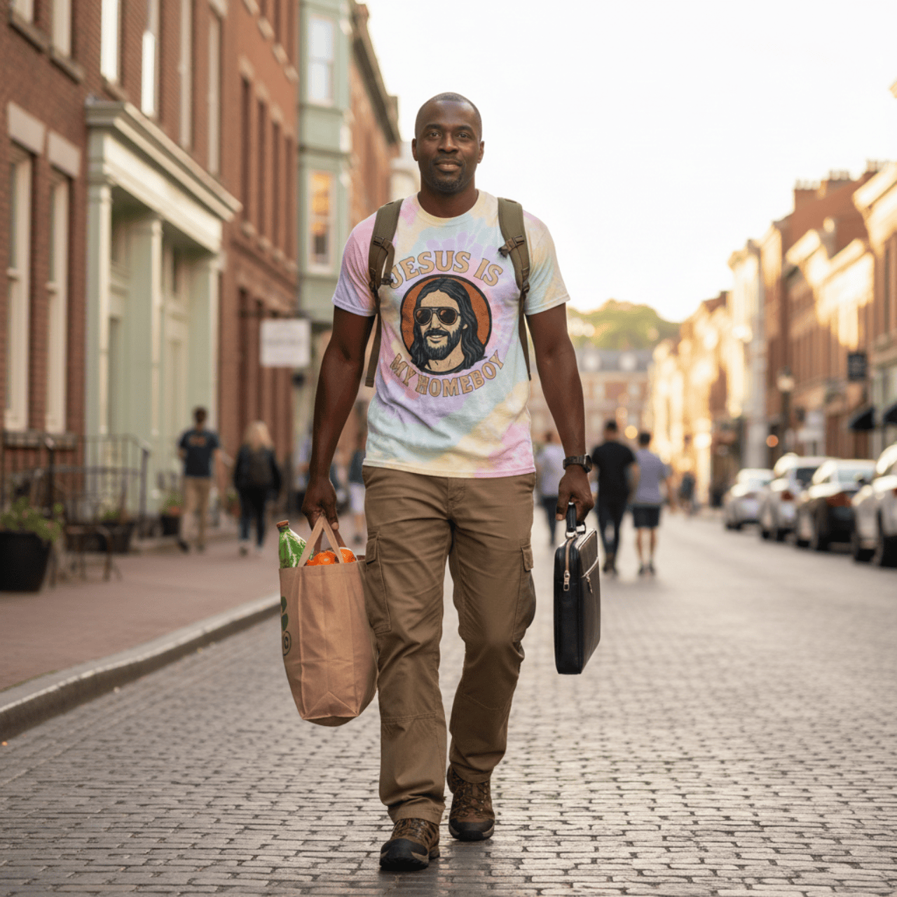 T-Shirt S / Hazy Rainbow Jesus is My Homeboy | Tie-Dye T Shirt | Graphic Tee