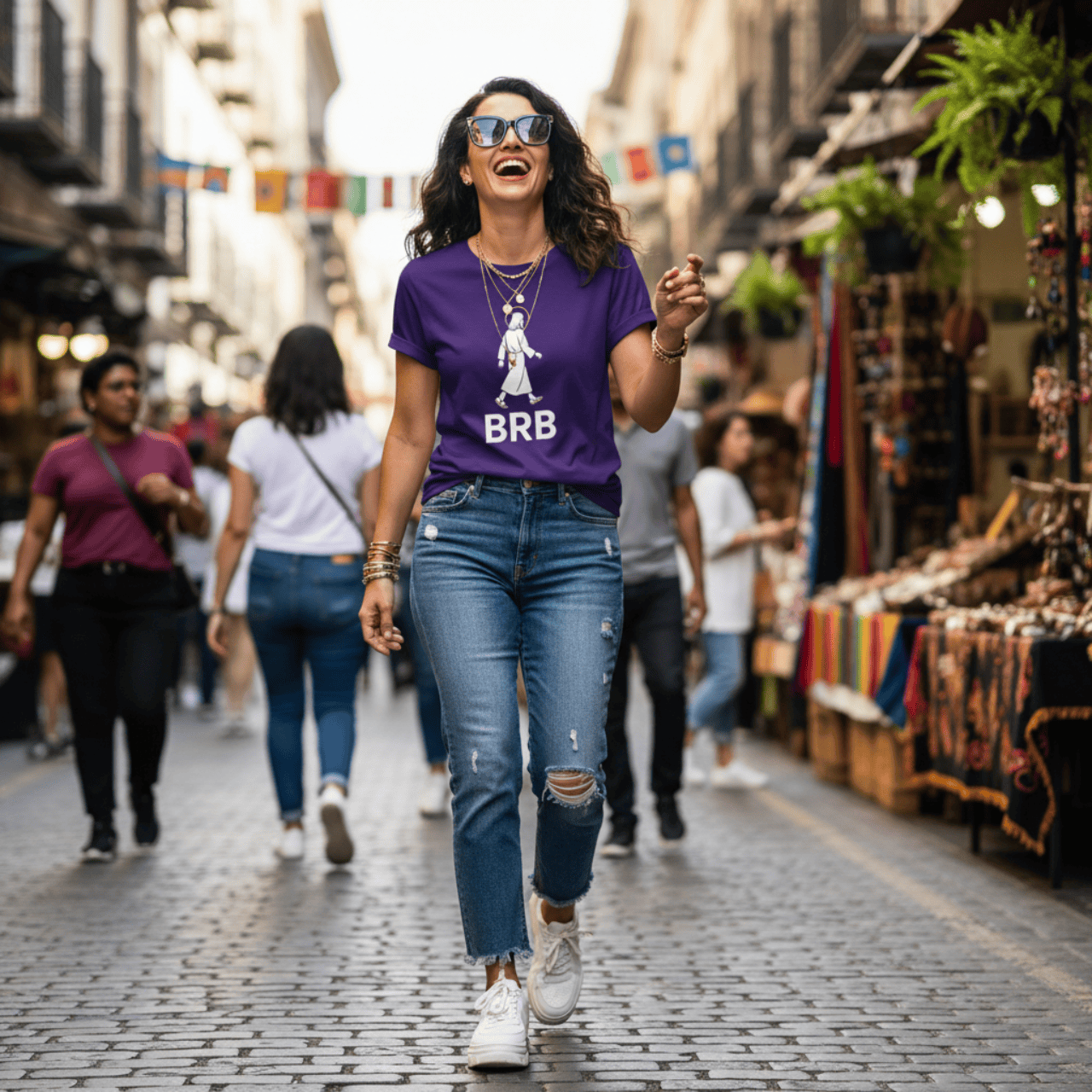 T-Shirt Team Purple / S BRB Jesus | Funny Premium Christian T Shirt | Graphic Tee