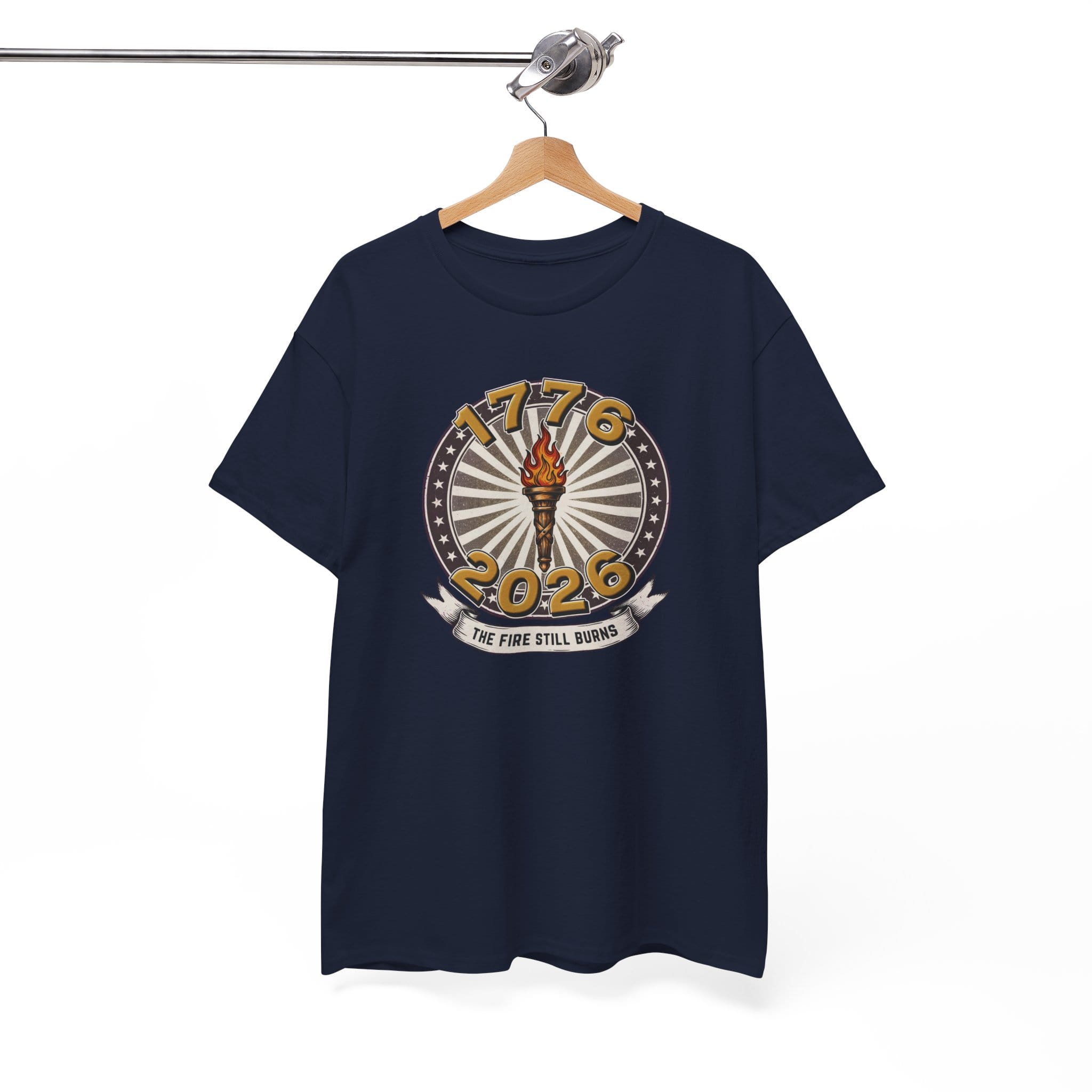 T-Shirt The Fire Still Burns — 1776–2026 Liberty Torch Tee