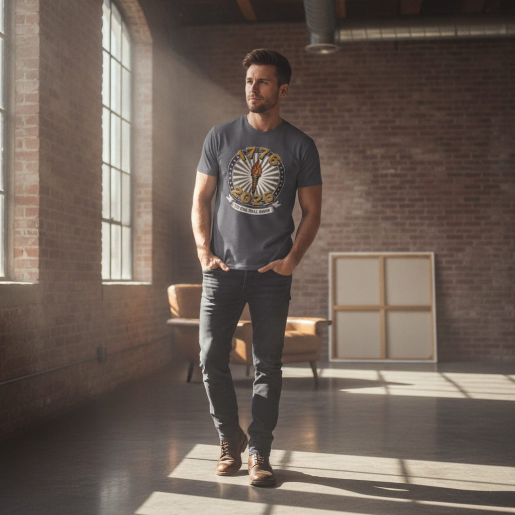 T-Shirt The Fire Still Burns — 1776–2026 Liberty Torch Tee