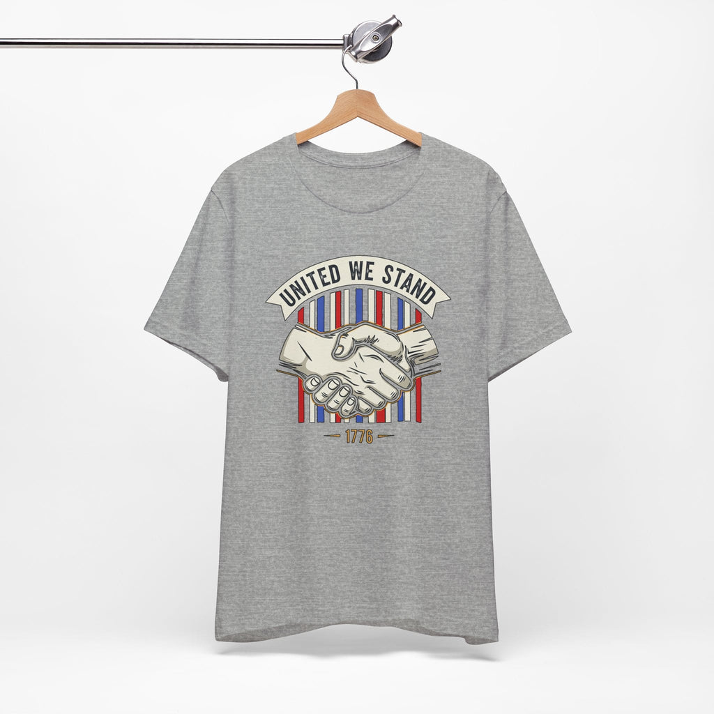 T-Shirt United We Stand 1776 — Patriotic American Handshake Tee