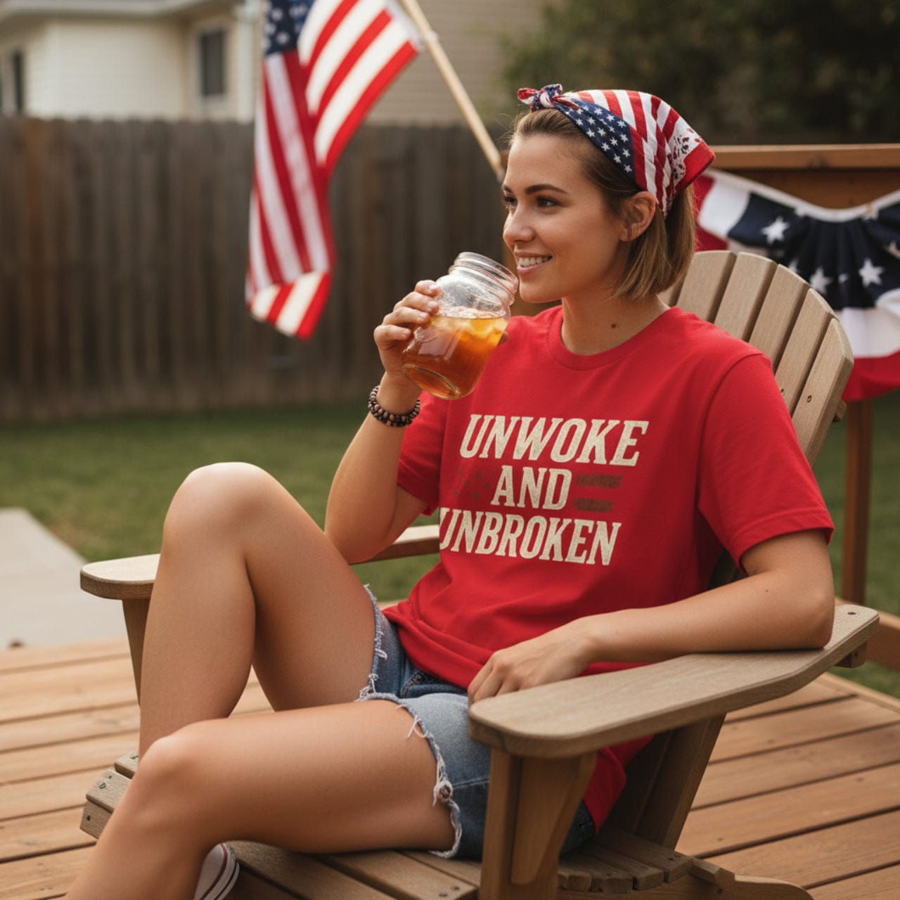 T-Shirt Unwoke and Unbroken | Political Statement Wear | Premium Tee