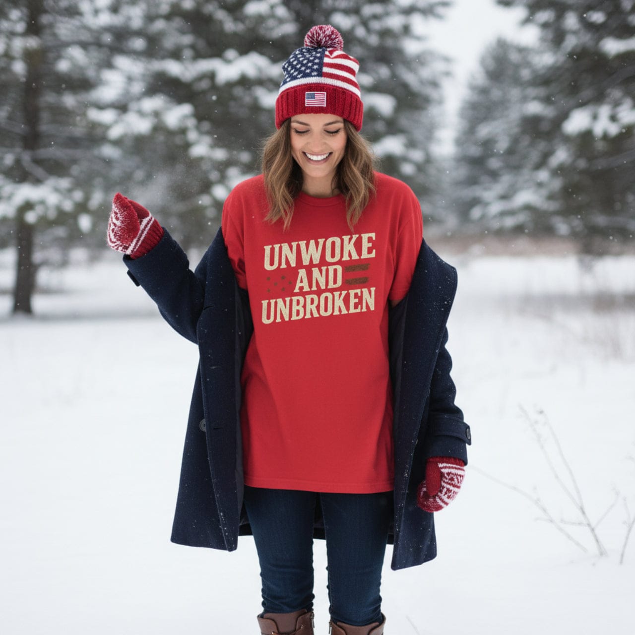 T-Shirt Unwoke and Unbroken | Political Statement Wear | Premium Tee