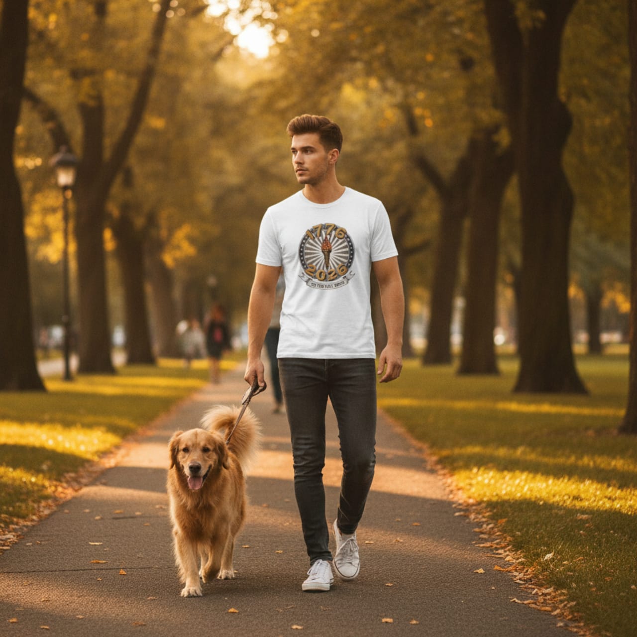 T-Shirt White / S The Fire Still Burns — 1776–2026 Liberty Torch Tee